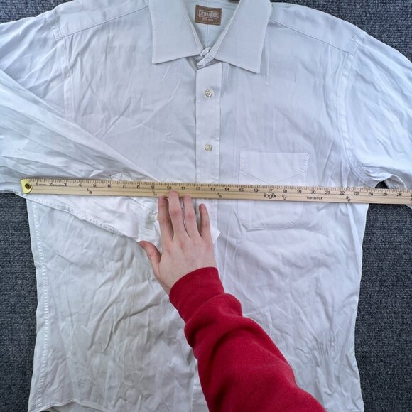 Gitman Bros Button Up Shirt WHITE Long Sleeve Cotton Oxford, Men's 16.5 34 - Picture 4 of 16